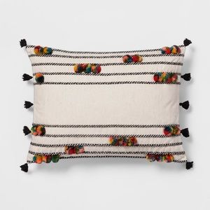 Opalhouse Stripe and Pom Pom Pillow